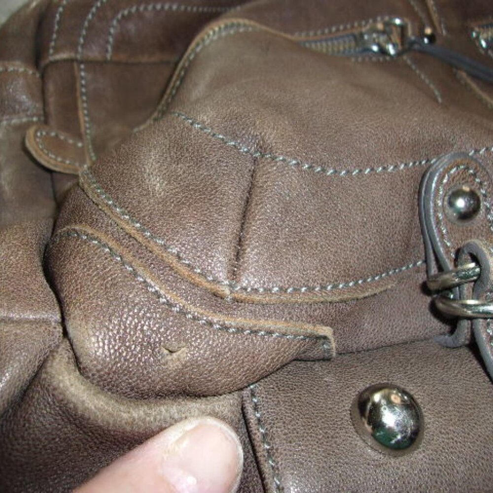 E-95 SORIAL (NEW YORK) BROWN LEATHER SHOULDER BAG - Picture 16 of 16
